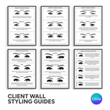 Editable Client Wall Lash Styling Guides (Edit in Canva)