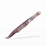 Eyelash extension tool with brand name on a white background