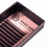Eyelash box with 'Eyelash Excellence' branding on a white background