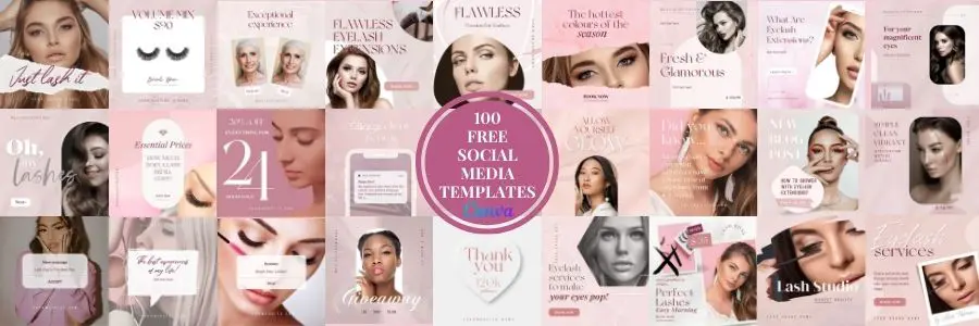 100 Free Social Media Templates - Eyelash Extensions